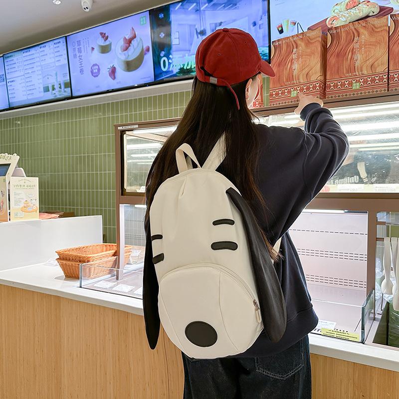 School bag cute puppy cartoon backpack super cute funny large capacity school bag going out travel bag versatile niche backpack
