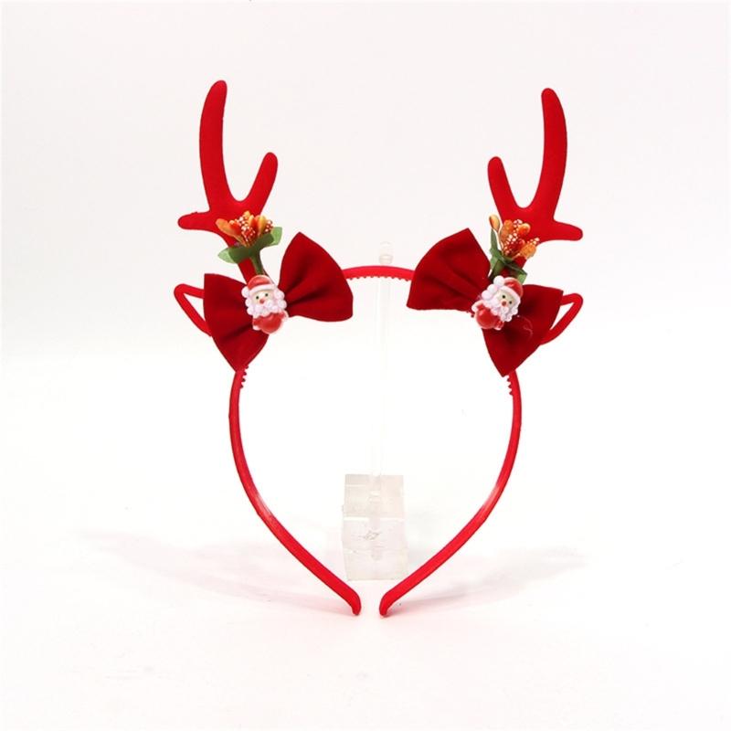 Christmas Reindeer Headband for All Age Party Accessories Deer Horn Hairhoop Festival Hairband Seasonal Costume Headwear