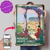 Vintage Monaco Travel Personalized D Textured Metal Poster Wall Art Tinplate Sign for Modern Home Decoration Luxury House Decor