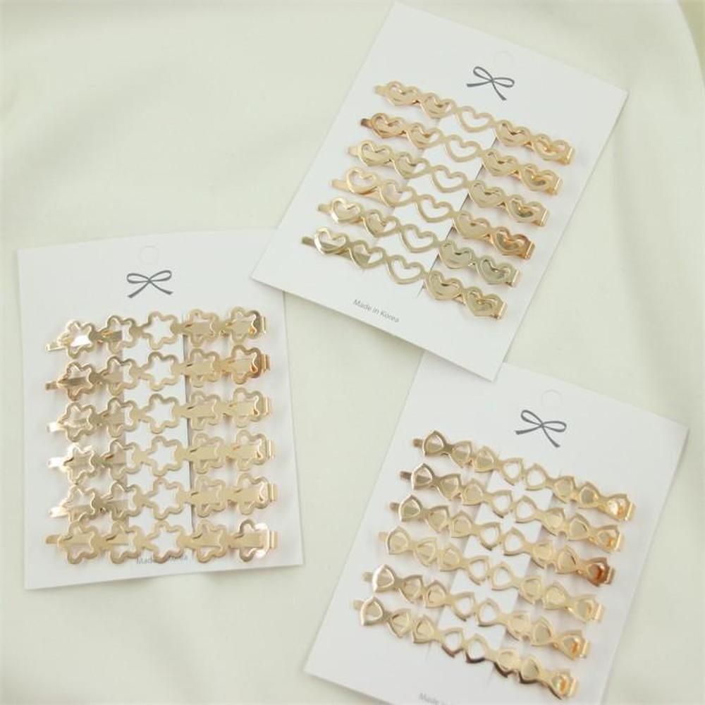 

Gold Hairpins Hairpins 6 Set (6458381) heart