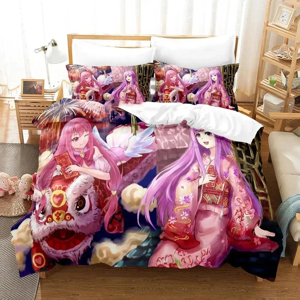 Comfortable Anime Print Duvet Cover Set With Duvet Cover And Pillowcases King Queen Twin Sizes For All Ages