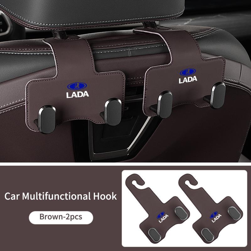 Car Headrest Hooks Hanger Seatback Storage Holder Clip Interior For Lada Priora Sedan Sport Kalina Granta Vesta Niva Largus V SS14