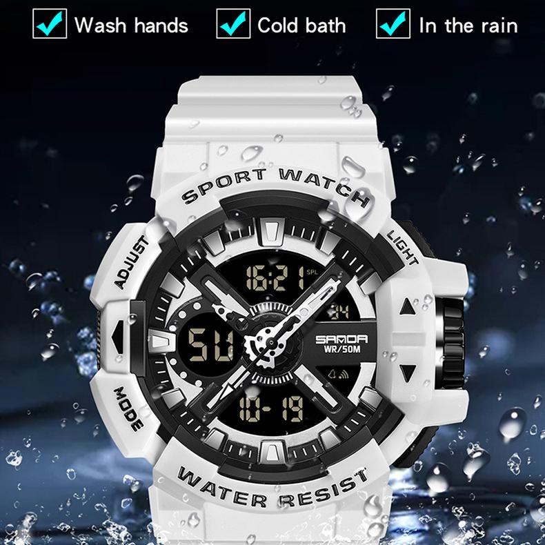 SANDA new multifunctional men's youth outdoor sports waterproof wrist watch