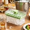 34 Grids Ice Cubes Mold Press Ice Tray Bucket Multifunctional Ice Maker With One-touch To Release Portable Ice Box Ice Tray