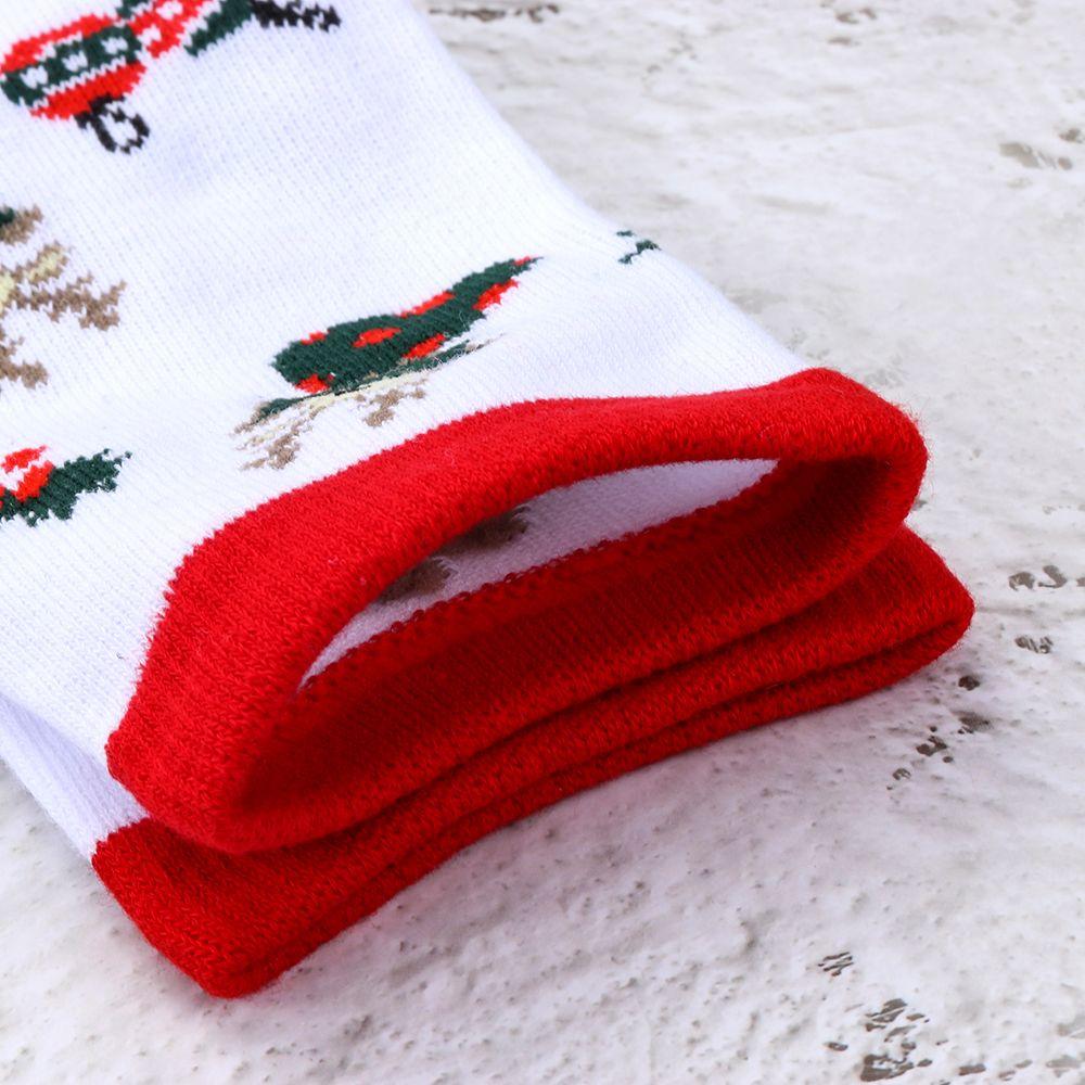 Unisex Xmas Funny Socks Cotton Knit Christmas Socks Santa Stockings Man Woman Lady Santa Claus