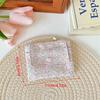 Ins Style Flowers Card Holder Coin Purse Id Card Bank Card Protective Cover Small Wallet Key Organizer Double Layer