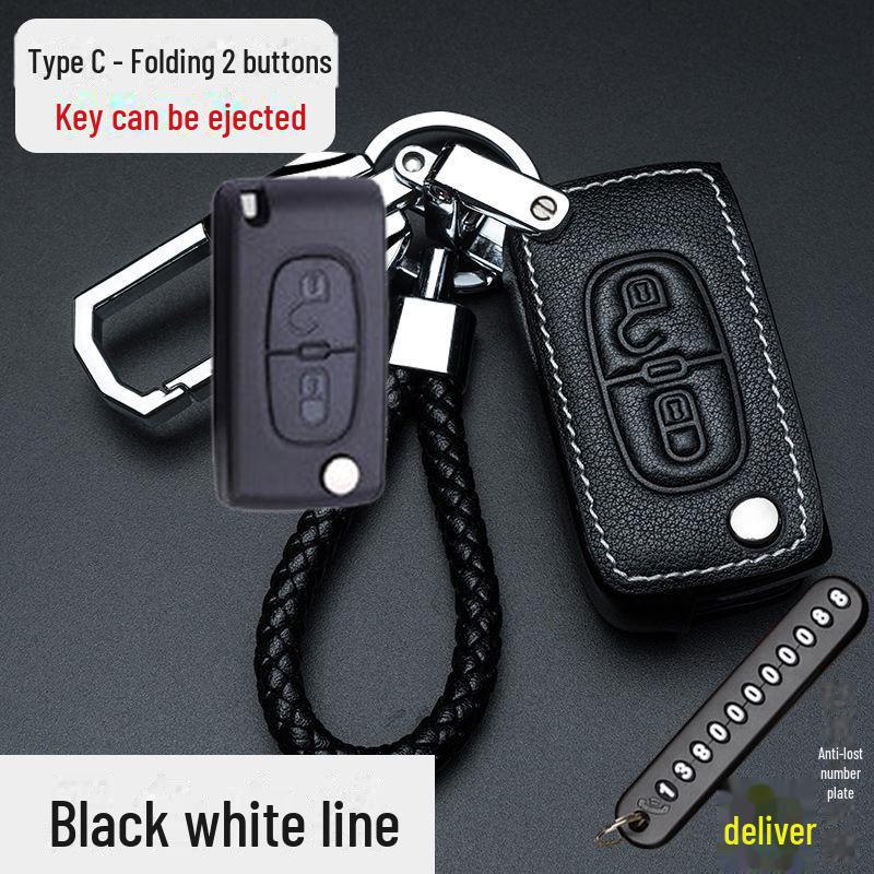 

Чехол для ключа Citroen C4L Tiaany C5/C4 Sega Elysee C6 — пряжка для сумки для ключей C3XR Single PU Case