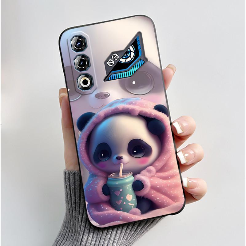 Für ZTE Nubia Neo 3 GT 5G Z2465N Hülle Süßes Kaninchen Schwarz Weiches TPU Silikon Stoßfeste Rückabdeckung Für ZTE Nubia NEO3 GT 5G Hülle