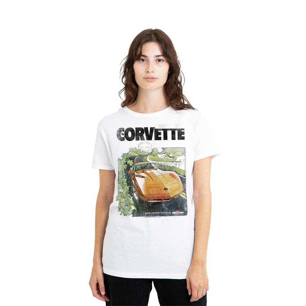 Chevrolet Womens/Ladies Corvette Poster Vintage T-Shirt
