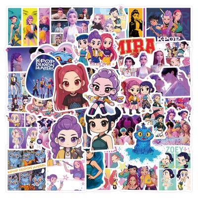 56 Adet Yeni Anime KPop İblis Avcıları Çıkartmaları Kendin Yap Çıkartmaları Scrapbooking Telefon Bavul Kaykay Su Geçirmez Çıkartma