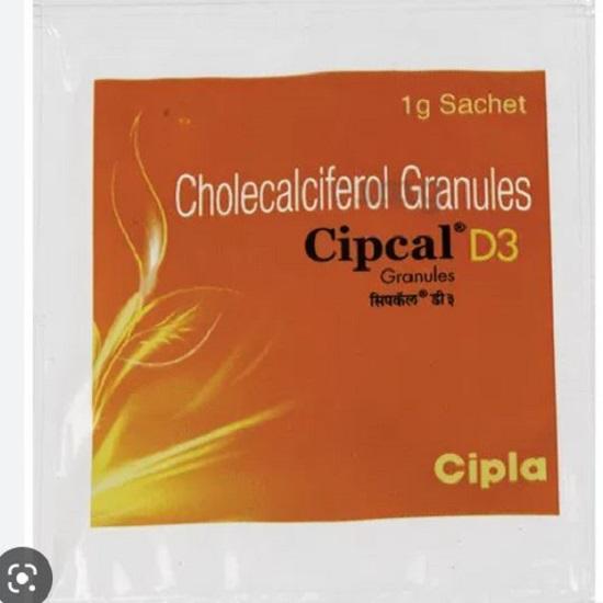 

Cipcal D3 Granules from Cipla for Bone, Joint and Muscle Care 1 gm Granules