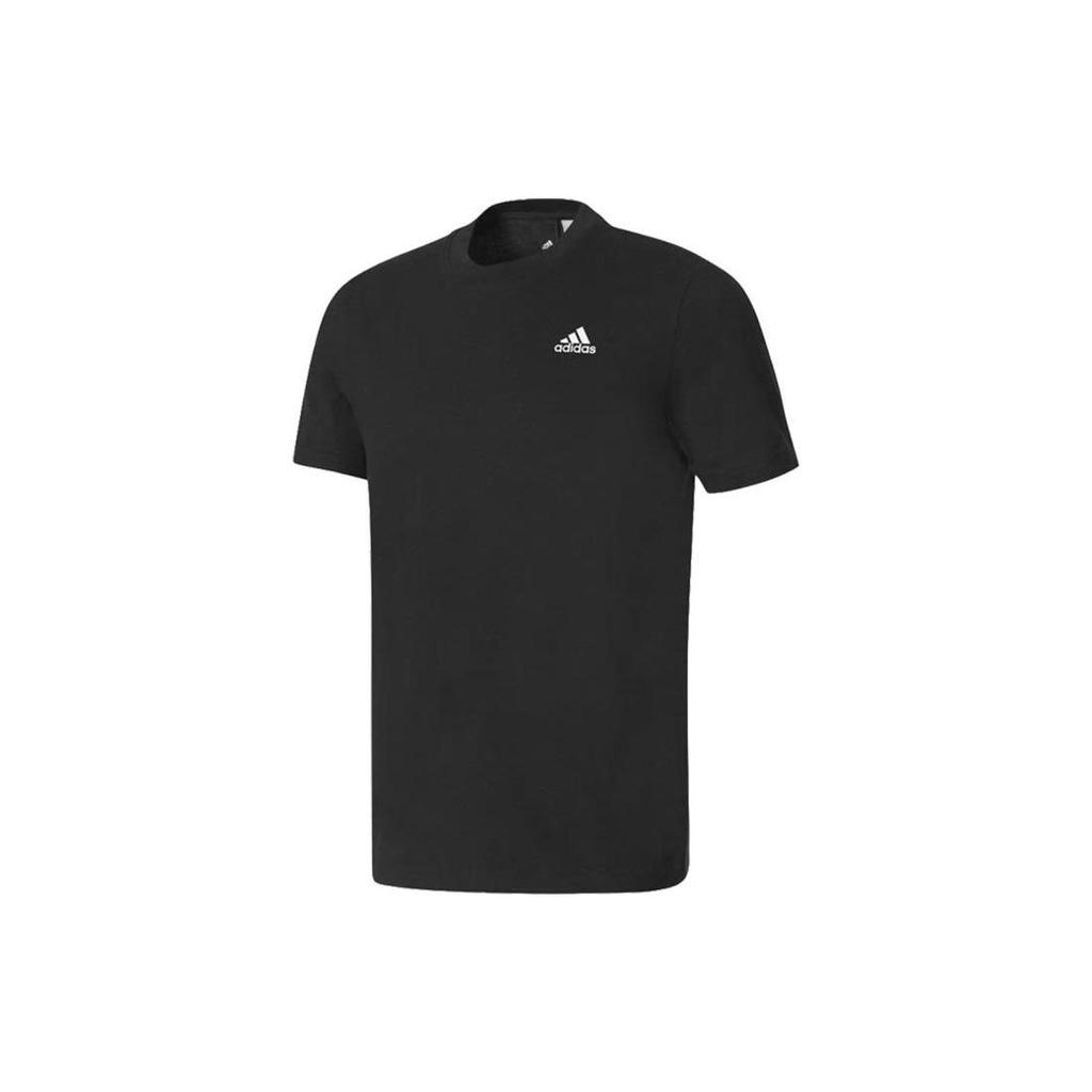 Adidas Solid Color Logo Running Casual Short-Sleeve T-Shirt Men Tops Black S98742