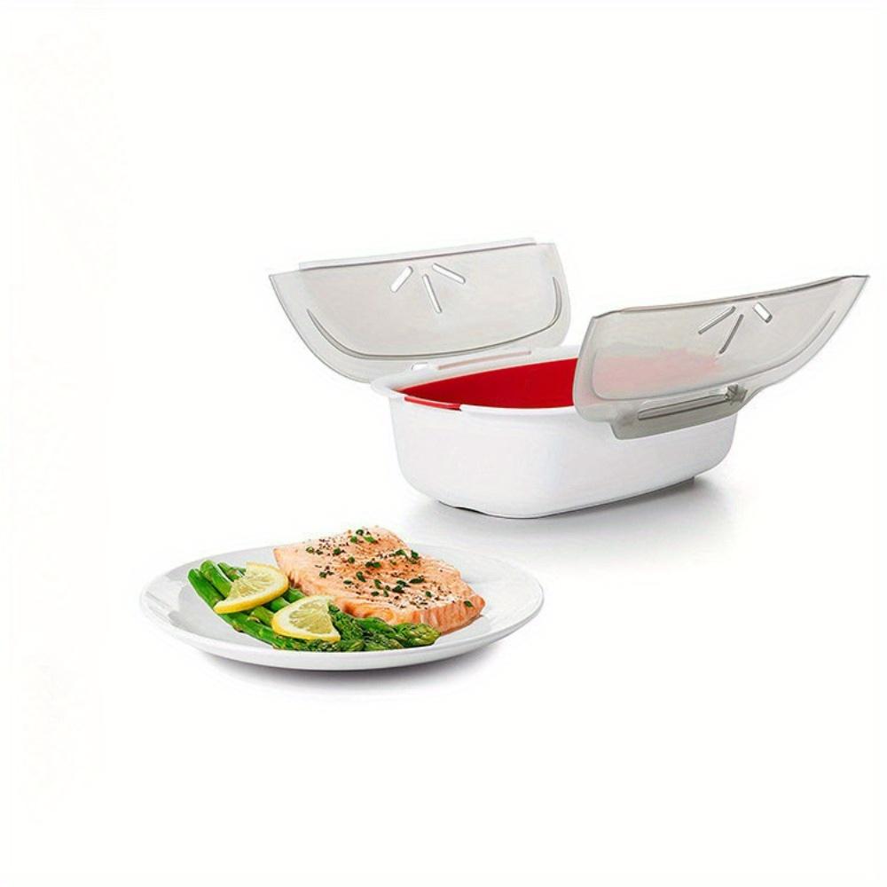 Vielseitiger Mikrowellen-Dampfgarer Perfekt für Gemüse, Fisch und Fleisch Langlebiges PP-Küchengerät