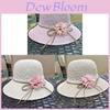 Summer Straw Hat With Large Brim For Sun Protection And Beach Outings
