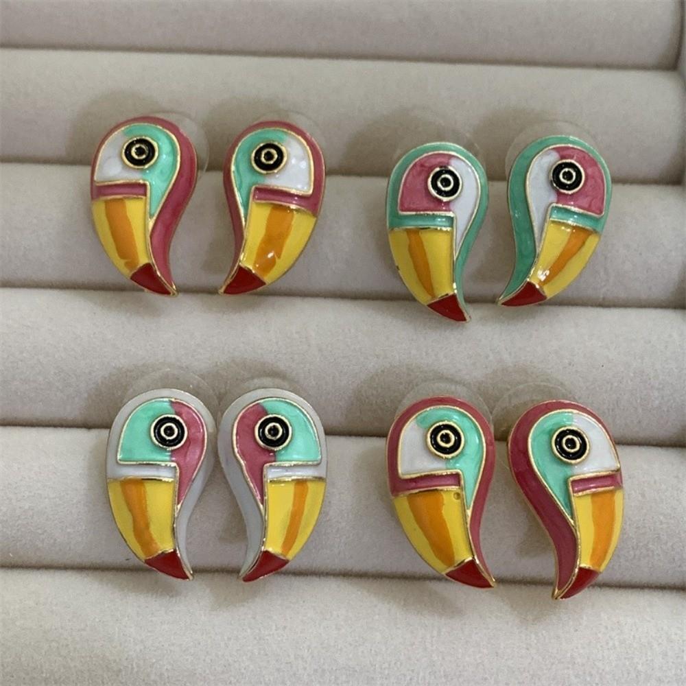 Adjustable Enamel Toucan Bird Brooch Colorful Animal Lapel Pin New Retro Unisex Jewelry  Daily