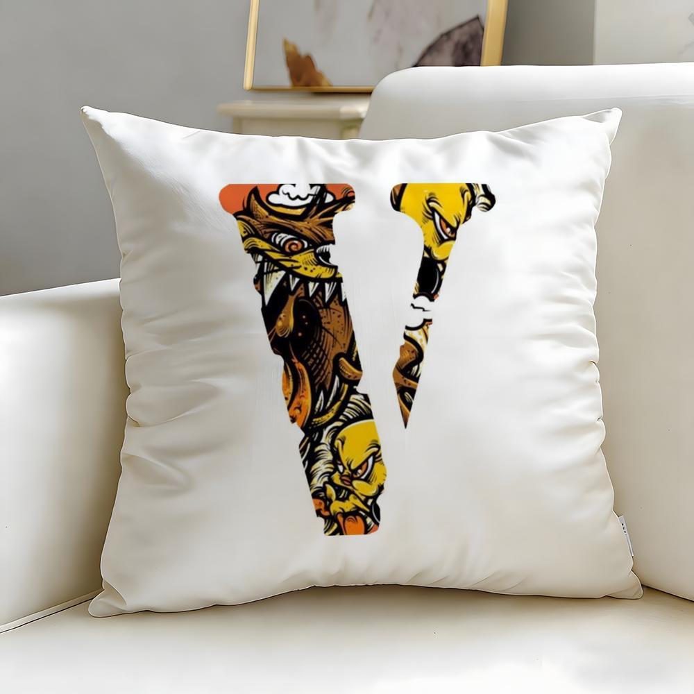 popular fashion brand Vlone Cushion Cover Soft & Easy-Wash Pillow Case – Versatile for Couch, Bed, Travel and Office