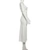 Autumn and Winter Women's Solid Color Slim-fit High-waisted Fashion One-line Collar Long-sleeved Dress