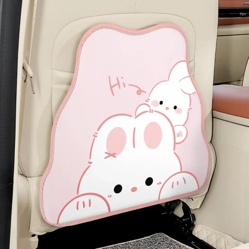 Cartoon Car Seat Back Anti-Kick Mat Anti-Fouling And Anti-Dirty Cute Back Row Children Car Back Seat Protection Mat Anti-Wear Pa
