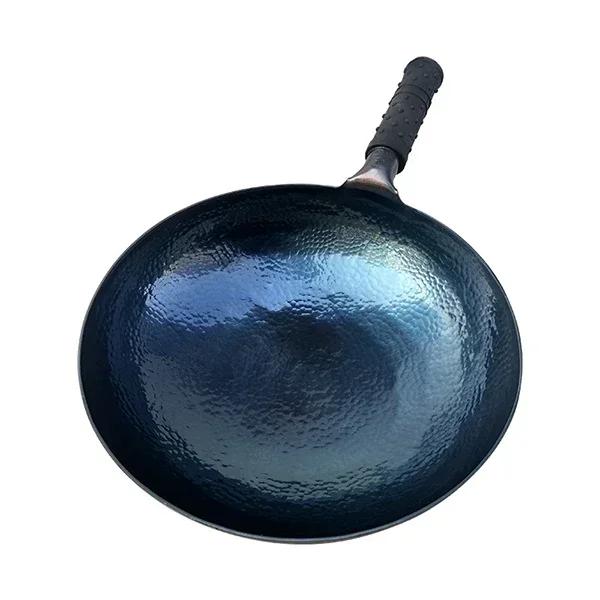

High-Grade Handmade Iron Pan Without Coating Health Wok Non-Stick Pan Gas Stove Induction Cooker General Zhangqiu Iron Wok 36CM 30cm