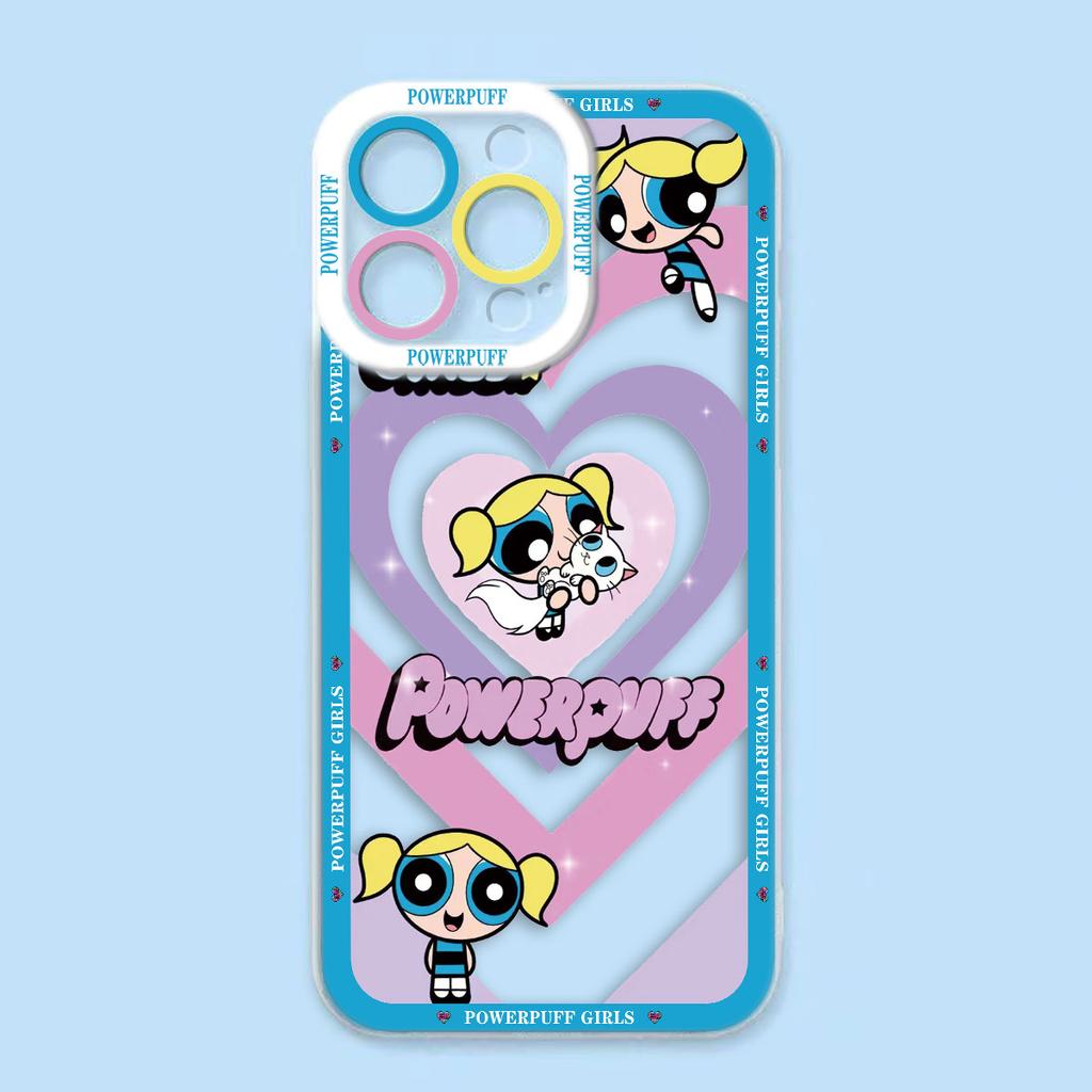 Anime The P-Powerpuff Girls Cover Clear Phone Case For iPhone Apple 17 AIR 16E 16 15 14 12 13 11 Pro Max Plus XR DIY Shell Case