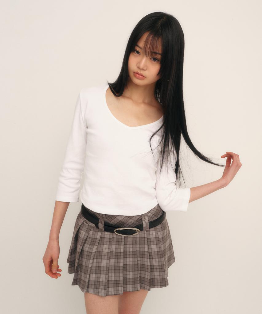 Kyuliti C 90S Line V-Neck T-Shirt_White