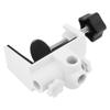 White Metal Universal Clamp Bracket - 1/2 Inch 4 Hole Table Mount for Magnifying Lamp, Microphone, Scissor Boom Arm & Desk Accessories