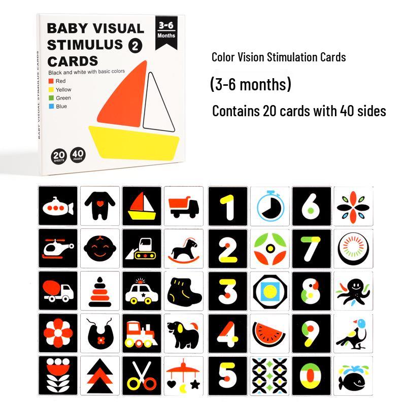 Black & White Baby Visual Cards for Early Development & Stimulation