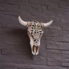 Realistischer Bison-Schädel Wanddekoration Bullenkopf Skulptur 3D Falscher Kuhschädel Wandmontage Kunstwerk Westliche Heimdekoration Wildtier Tier