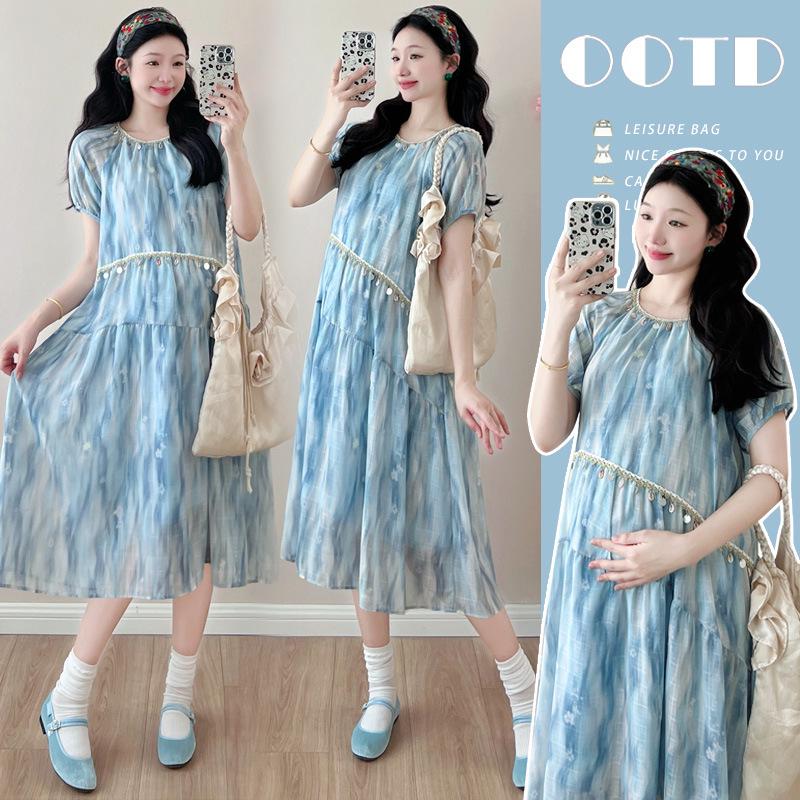 Chic Maternity Loose-Fit French Fairy Dress XXL