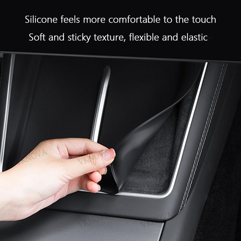For Tesla Model YL Juniper 2026 Center Console Silicone Mat Designed Refresh, Non-Slip Design 6-Seater YL - Wireless Charging