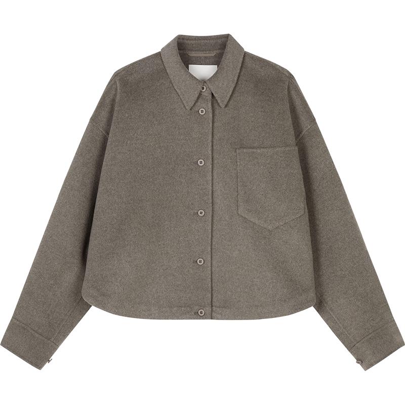 JNBY Women's Wool Blend Shirt Collar Coat