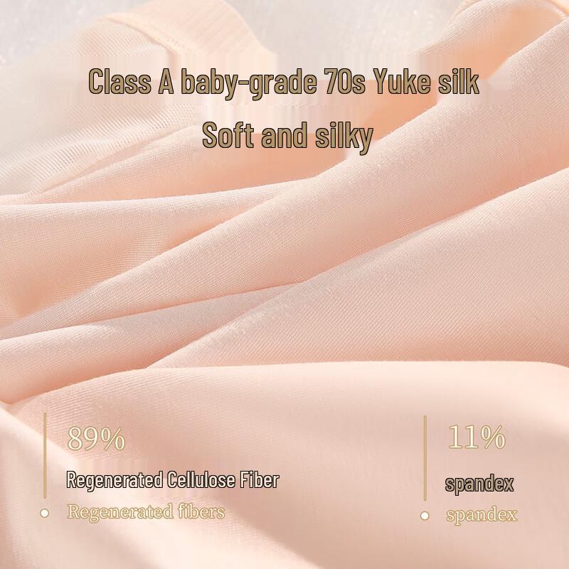 Yiershuang Women's Antibacterial Silk High-Waist Briefs