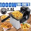 1.5L 1000W French Frie Frying Machine Oven Hot Pot Fried Chicken Grill Adjustable Thermostat Electric Deep Fryer