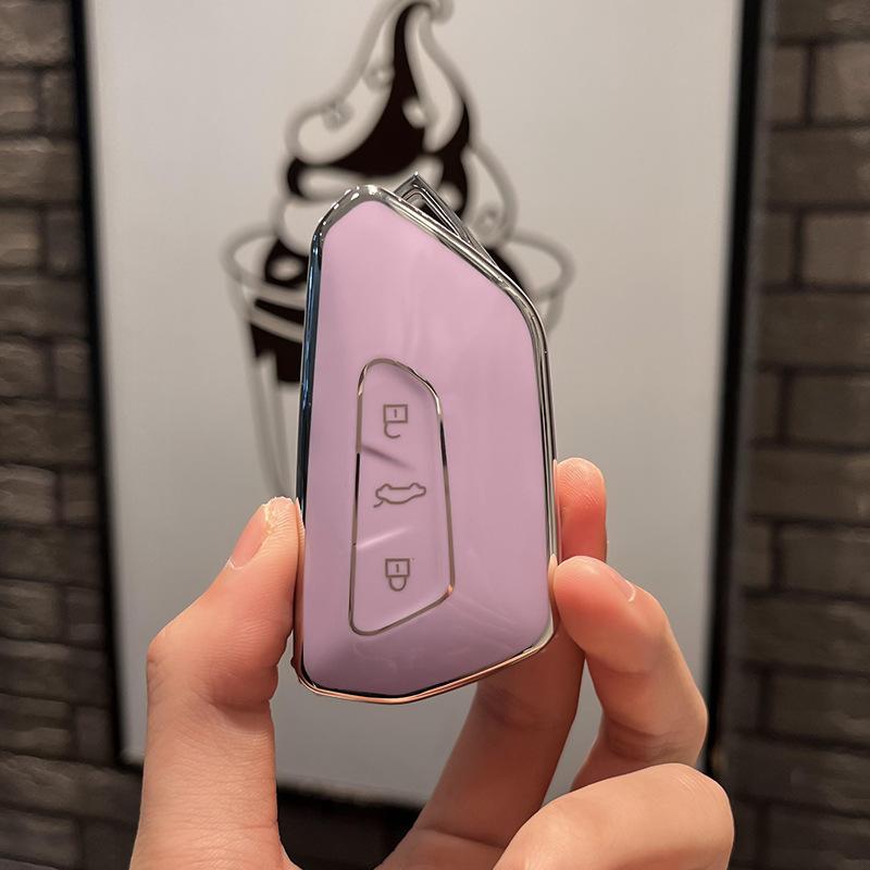New TPU Car Remote Key Case Cover Shell Fob for VW Volkswagen Golf 8 2020 Skoda Octavia A8 2021 SEAT Leon MK4 Accessories