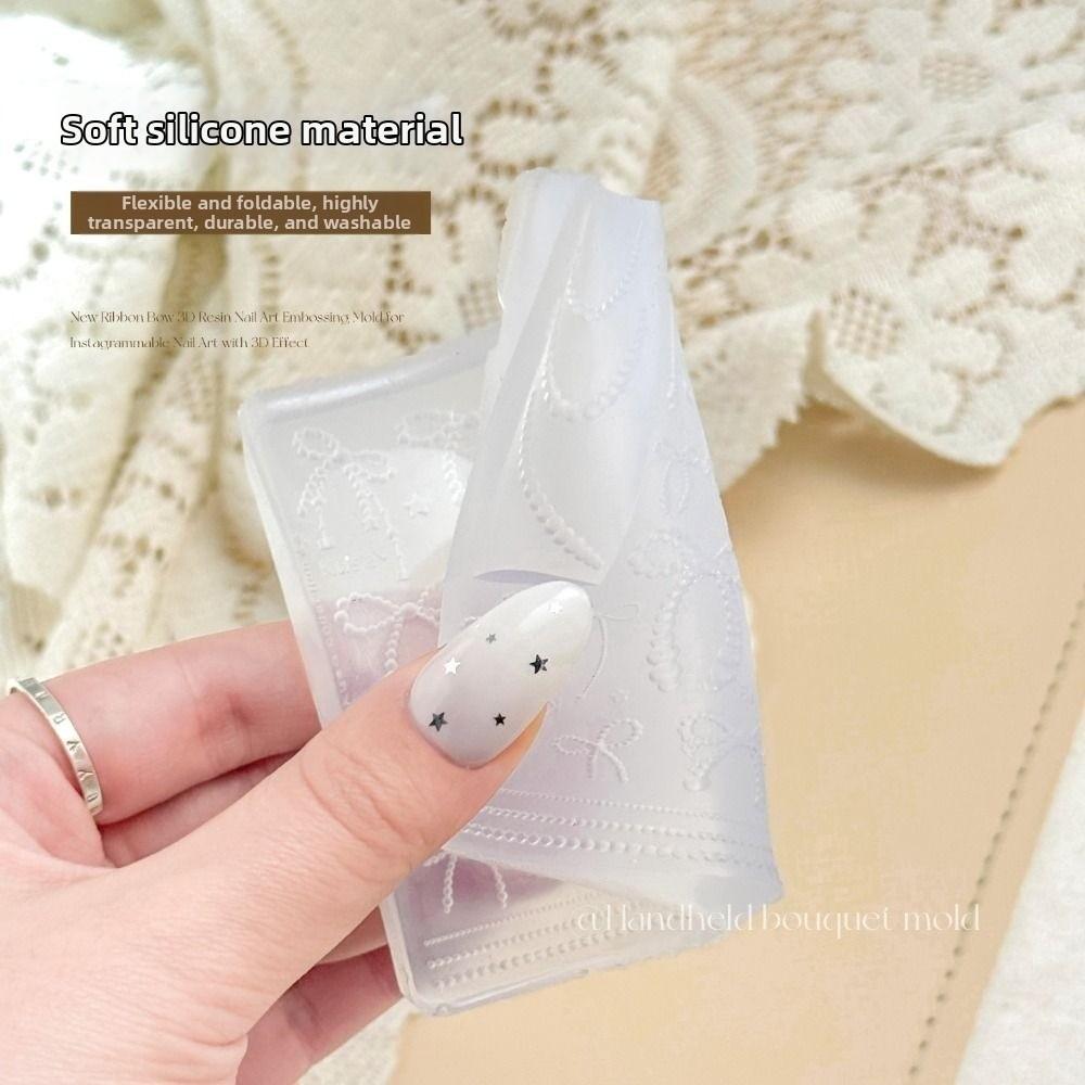 Silicone Cute Butterfly 3D Bowknot Nail Art Mold DIY Nail Decorations Nail Stamp Manicure Mold Nail Accessories