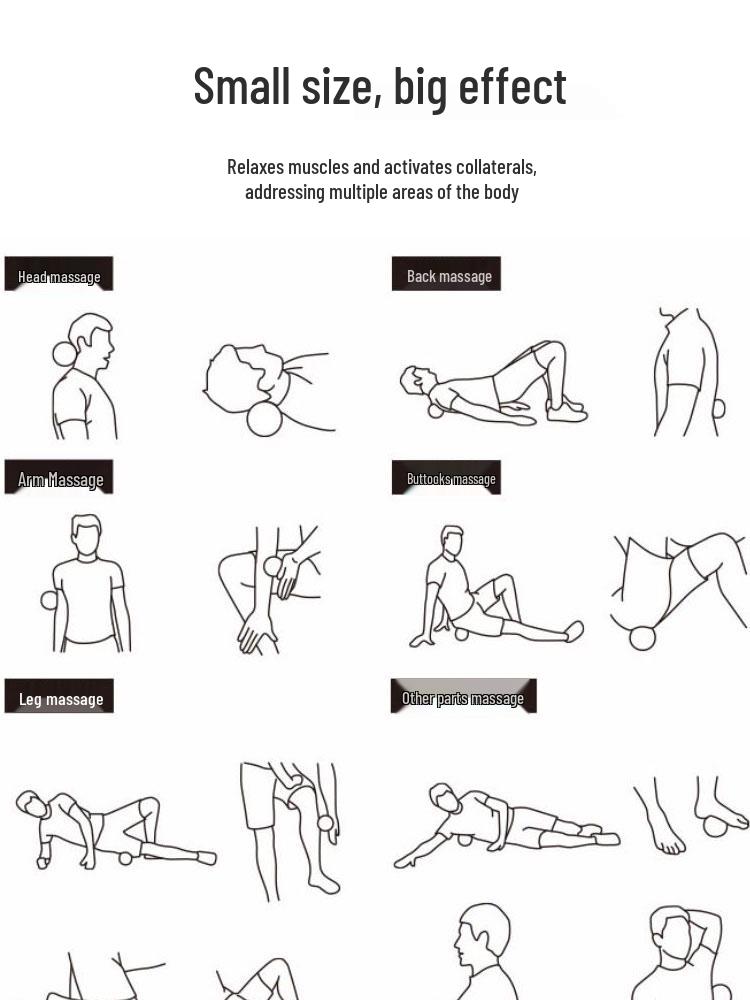 Silicone Muscle Relaxation Massage Ball - Solid Fitness & Training Peanut Ball for Foot Sole