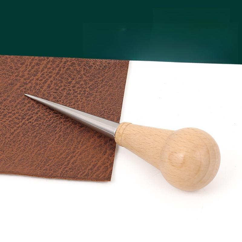 

1Pc Handle Awl Leather Stitching Awls Sewing Punching Tool Leather Punch Hole Tools LeatherCraft Sewing Puncher