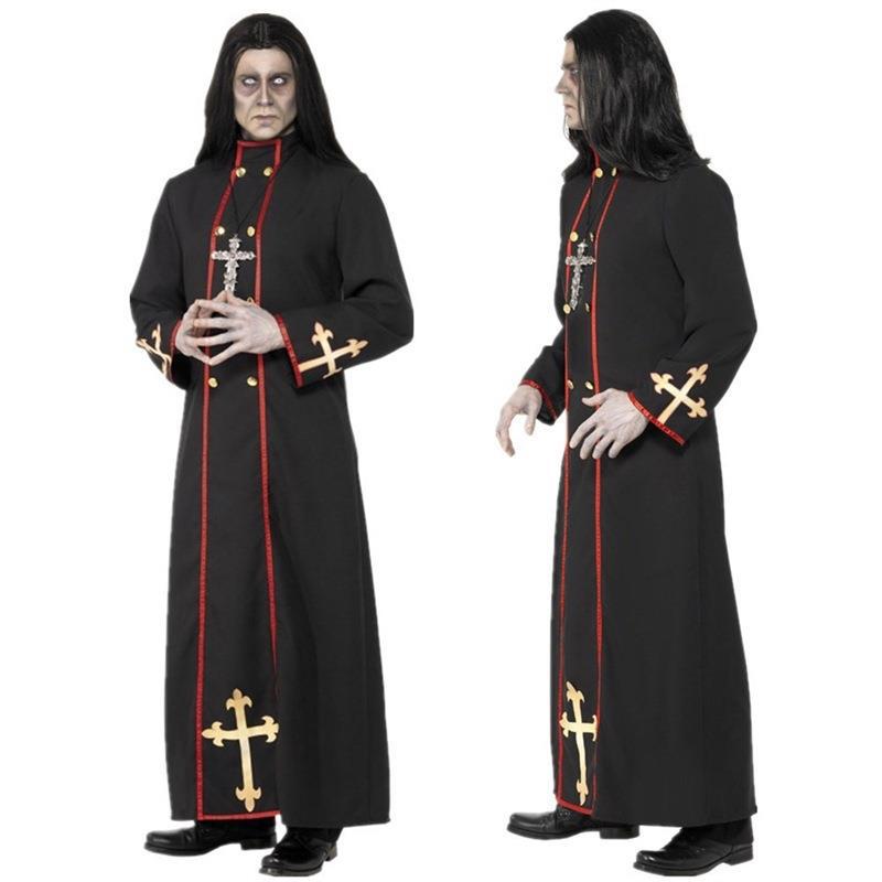 Medieval Costume Men's Wizard Priest Priest Priest Priest Robe Suit