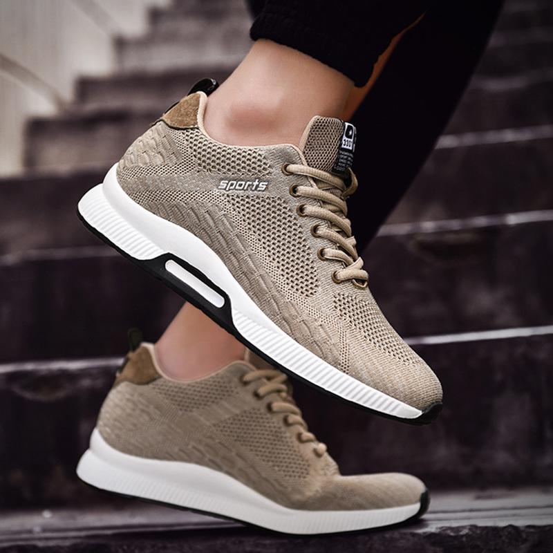 Zapatos con alzas para hombre, zapatillas informales invisibles
