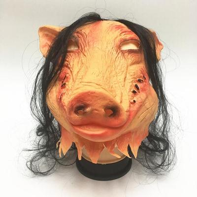 Chainsaw Pig Head Latex Mask, Scary Halloween Props