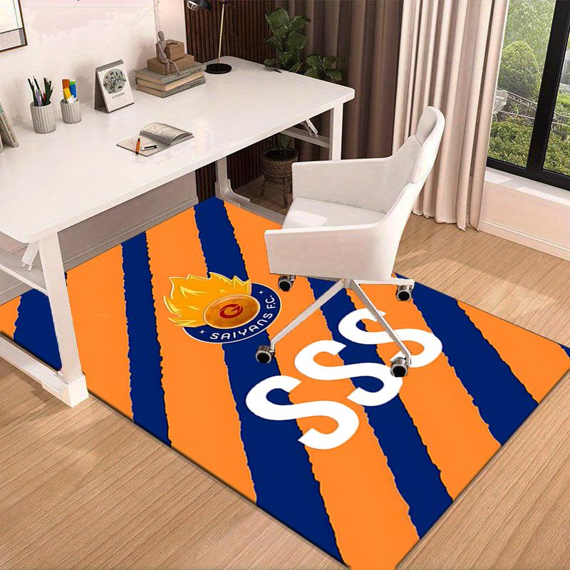 Flame Soccer Emblem Printed Area Rug for Office, Chair Rug, Decorative Carpet Floor Mat, Large Size Fan gifts Christmas gifts