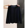 Women's Long Sleeve Cotton Base Layer - Warm, Regular Fit for Spring, Autumn, Winter - Plus Velvet Inner Layer