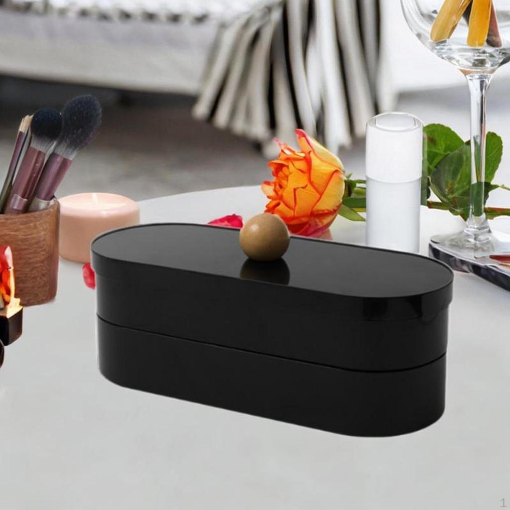 Kunsthandwerk Koffer Schmuck Aufbewahrungsbox 2 Schichten Haargummi Organizer Zubehör für
