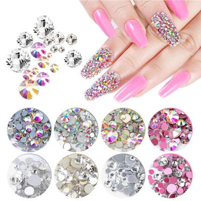 1440Pcs Glitter DIY 3D Flat Nail Art Rhinestone Sequins Decoration Manicure Tips
