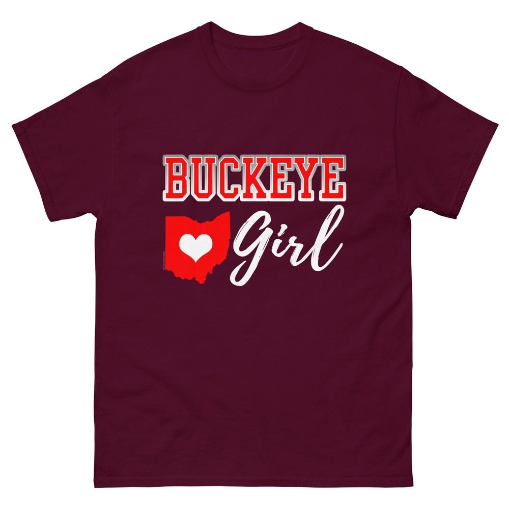Buckeye Girl Ohio Home Heart State Tshirt S