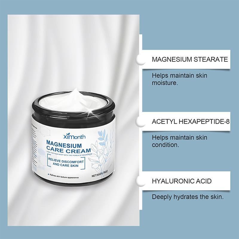 XIMONTH Hautpflege Magnesiumcreme Feuchtigkeitsspendend, Nährend, Zart, Glatt und Sanft Körperhautpflege Magnesiumcreme