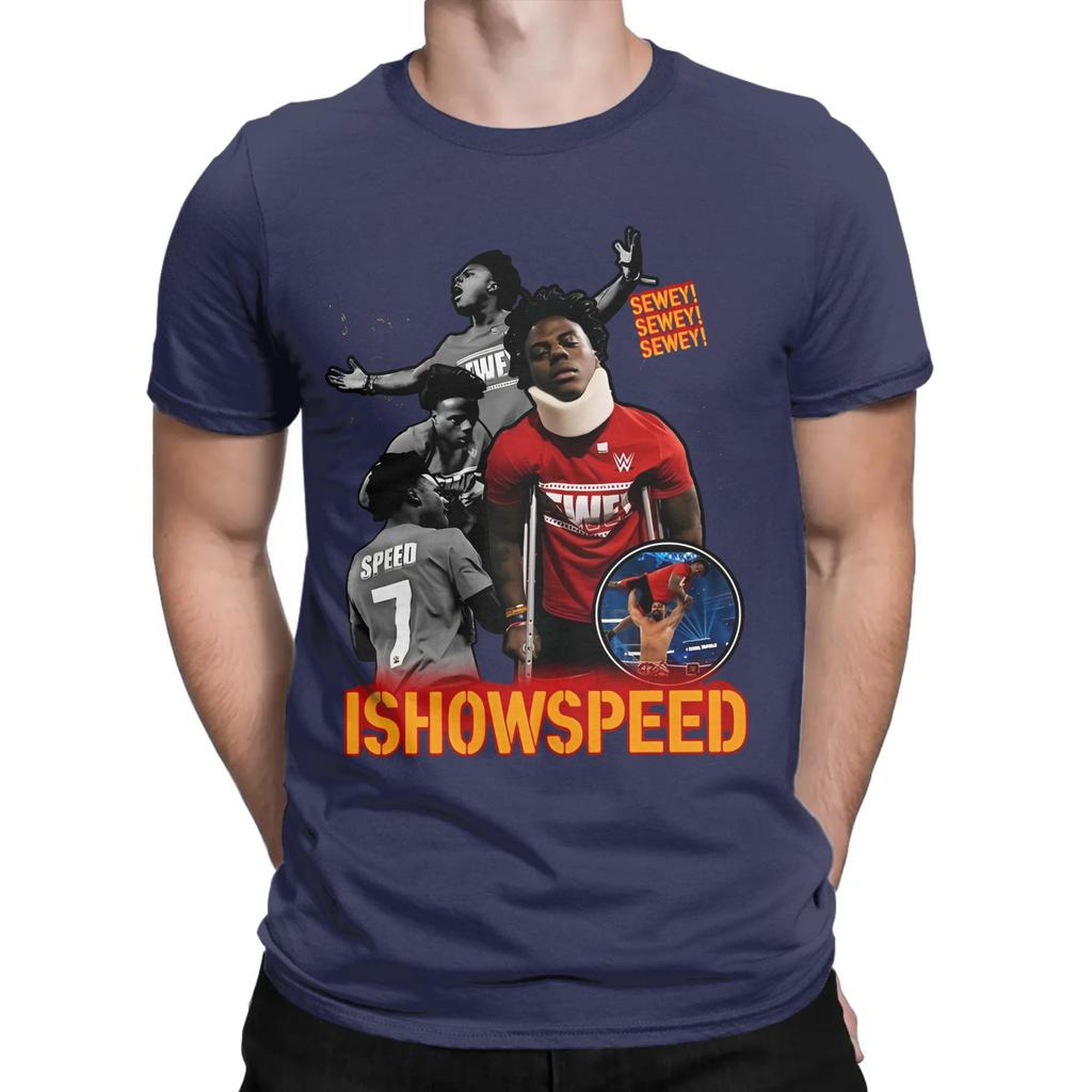 Fashion IShowSpeed Royal Rumble T Shirt For Unisex Pure Cotton T-shirts Short Sleeve Tops
