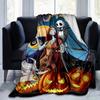1pc, Cozy Nightmare Before Christmas Home Decor Blanket: Perfect Gift for Bedroom, Living Room, Travel, Camping, Car