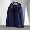Autumn & Winter 3-in-1 Couple's Fleece-Lined Jacket Set: Detachable, Thickened Outdoor Mountaineering Coat for Men & Women
