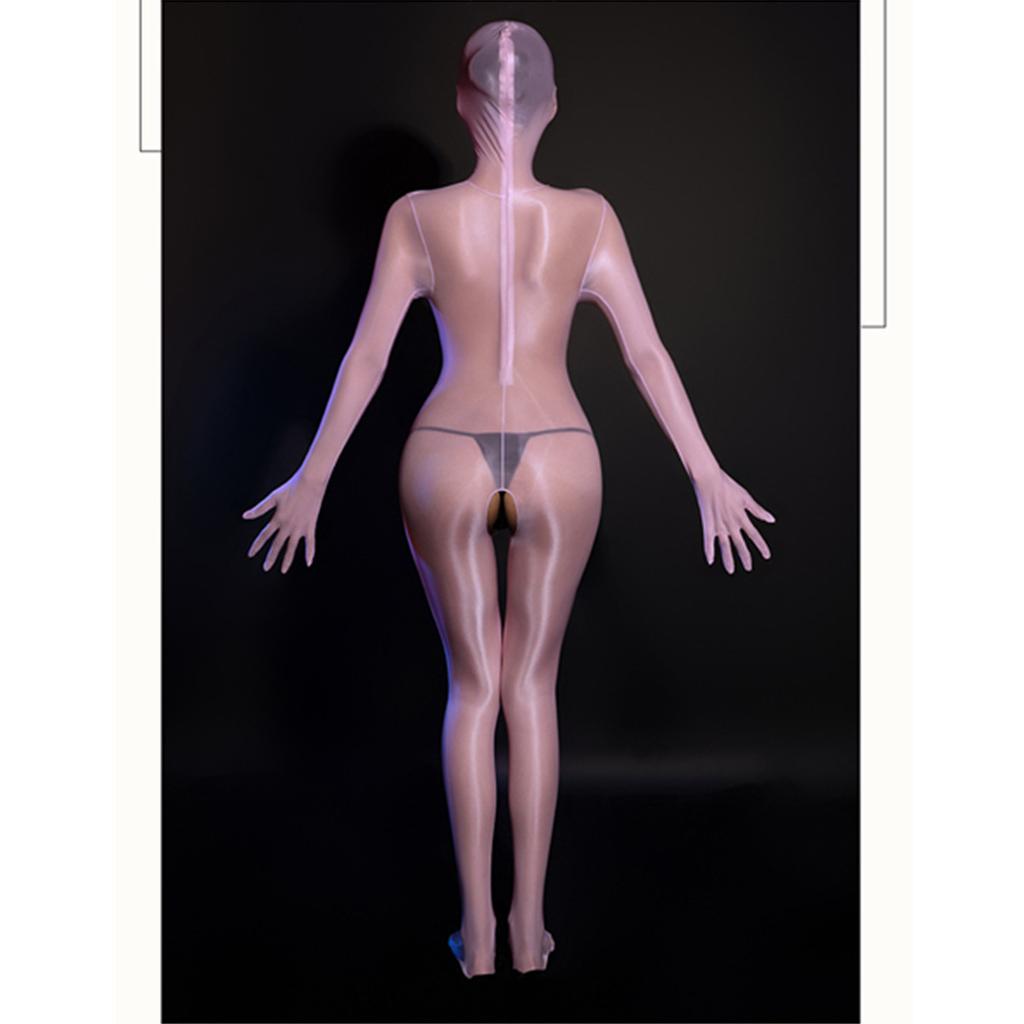 Sexy Single Zipper All-Wrap Stockings Tights Sleeping Bag Beaded Body Wrap Anti-Hook Black Silk Tight Bodysuit Bodystocking